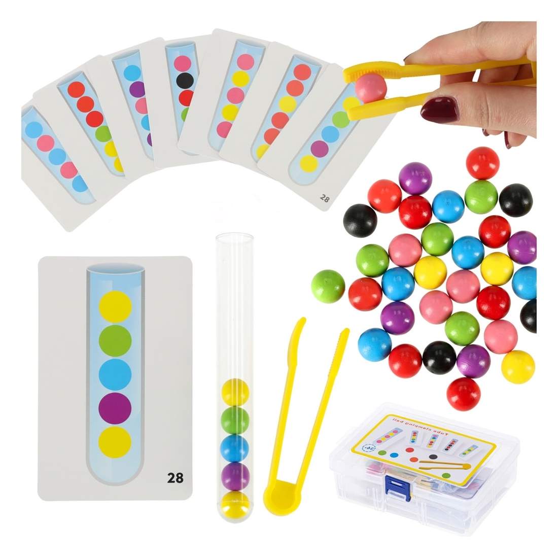 Färgglatt Montessori-pussel med lärande bollar | Leksaker & Spel - Leksaker - Övriga Leksaker - Bollar | Pryloteket