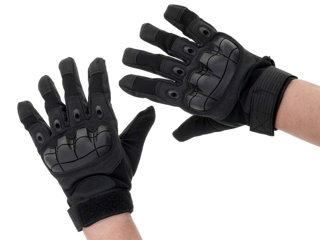 Tactical Military Gloves XL Black Knuckle Protection