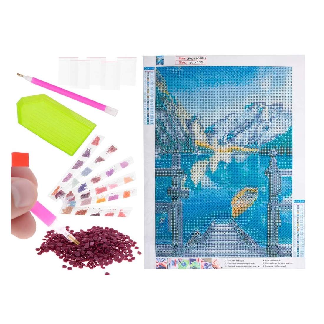 Diamantbroderi Set Sjömotiv - Komplett DIY Kit | Hem & Hobby | Pryloteket