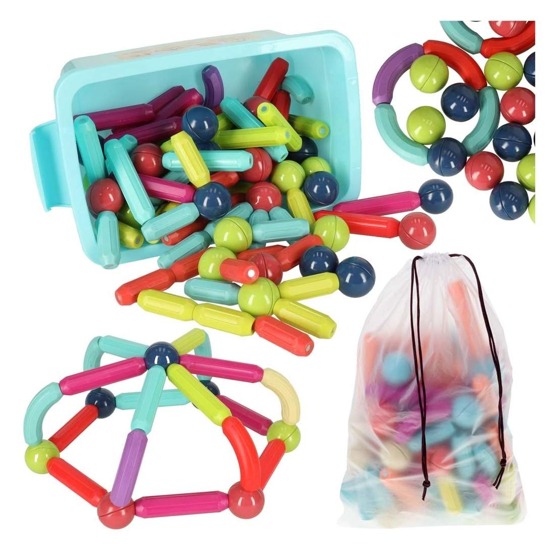 Magnetiska byggklossar barn - 100 delar | Hem & Hobby - Hem & Hushåll - Bygg | Pryloteket