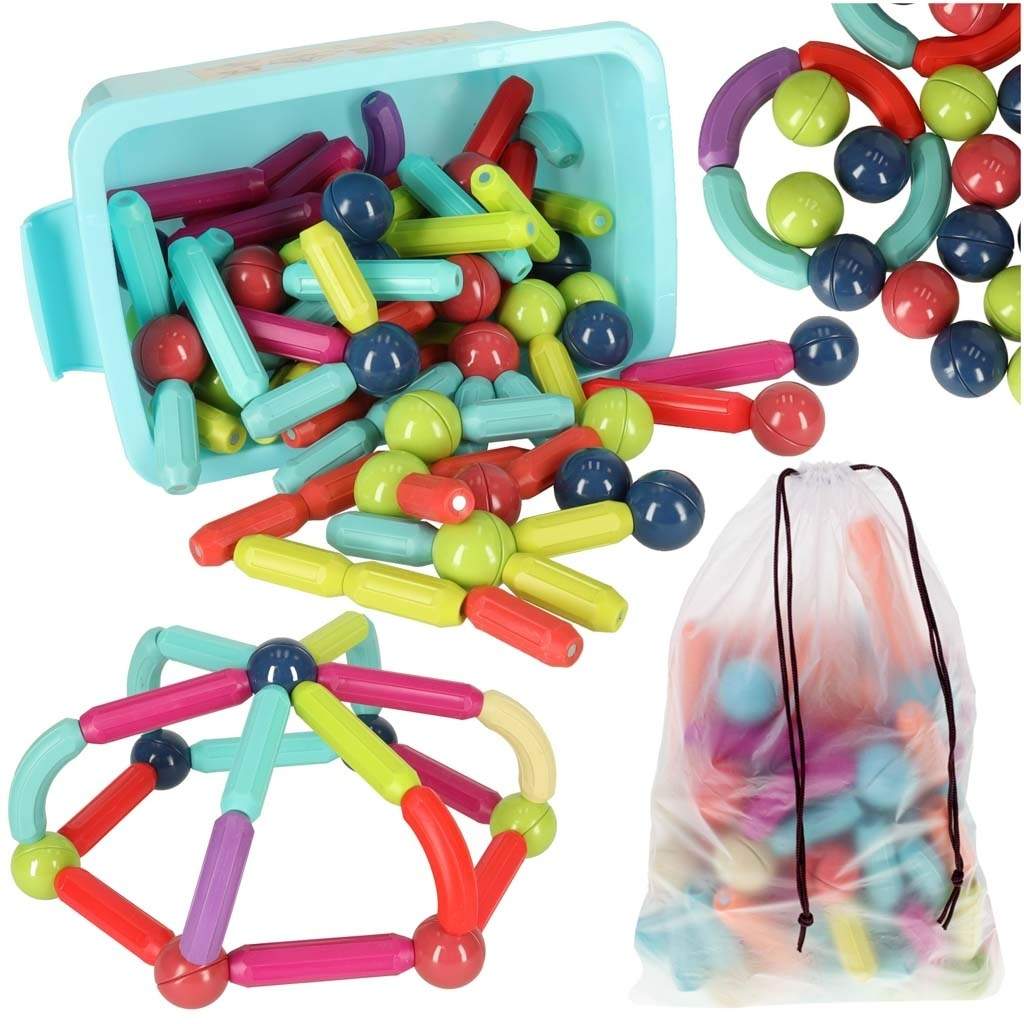 Magnetiske byggeklodser børn - 100 stk