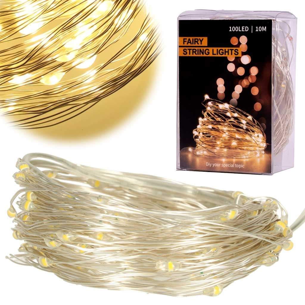 Batteridrivna LED-lampor, varmvit, 10m, 100 st | Elektronik - Kablar & Adaptrar - Adaptrar & Signalomvandlare - USB | Pryloteket