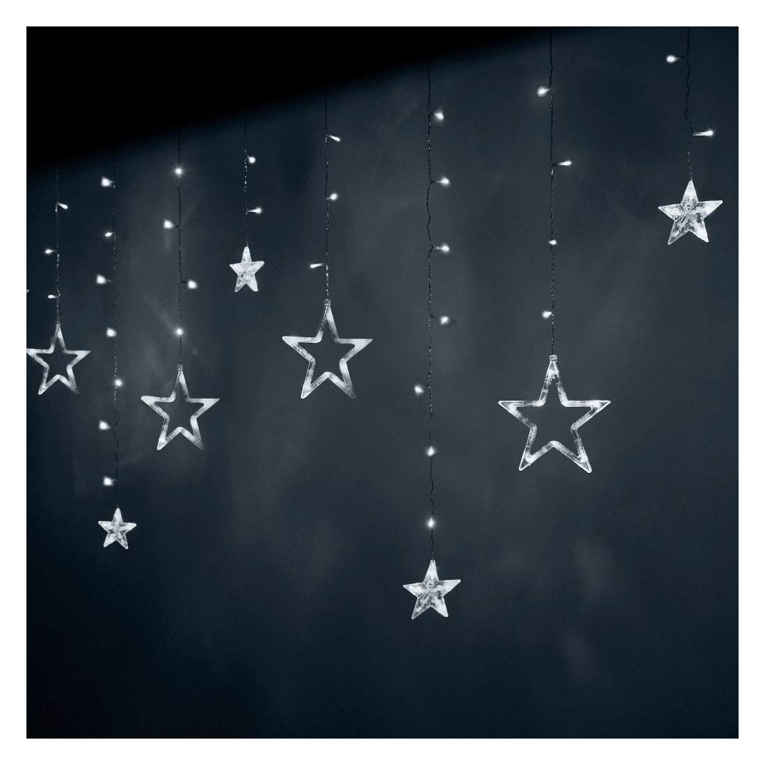 Ljusridå stjärnor kallvit 8 sekvenser 2,5m | Hem & Hobby - Fest & Underhållning - Festbelysning | Pryloteket