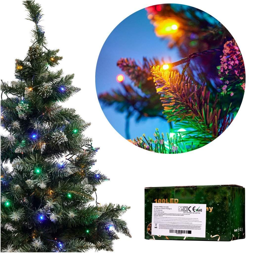 Flerfarvede LED-lys 10m med 8 lystilstande