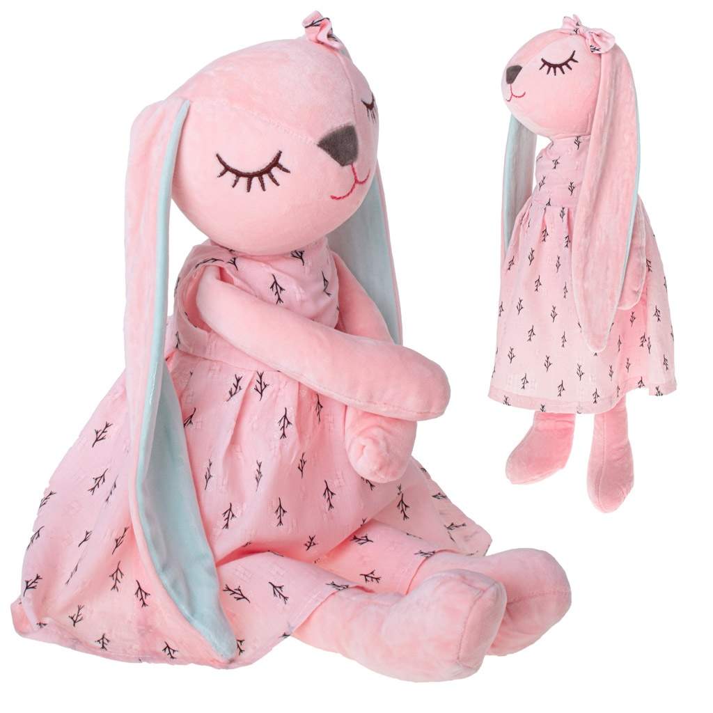 Pink Plys kanin - Blød og venlig, 52/83 cm