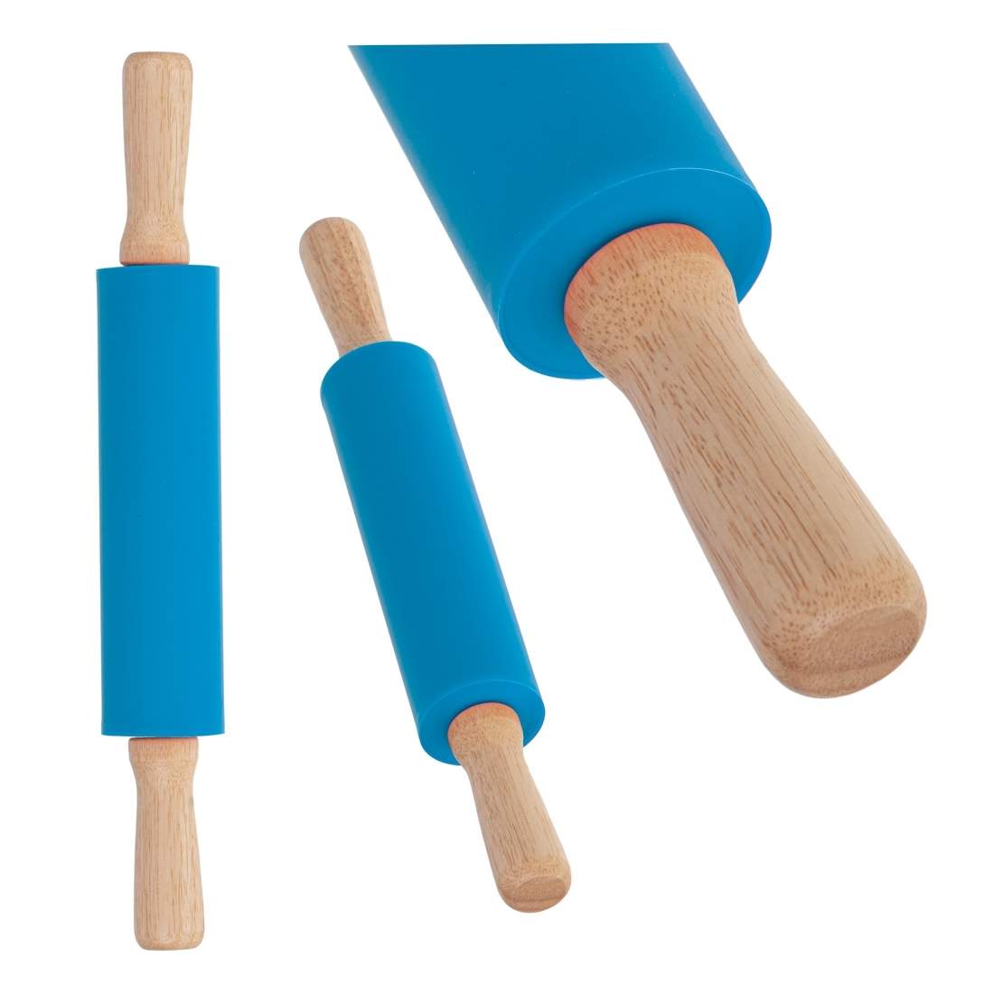 Blå Silikonbakelserulle med Trähandtag, 38 cm | Hem & Hobby - Hem & Hushåll - Kök - Köksredskap | Pryloteket