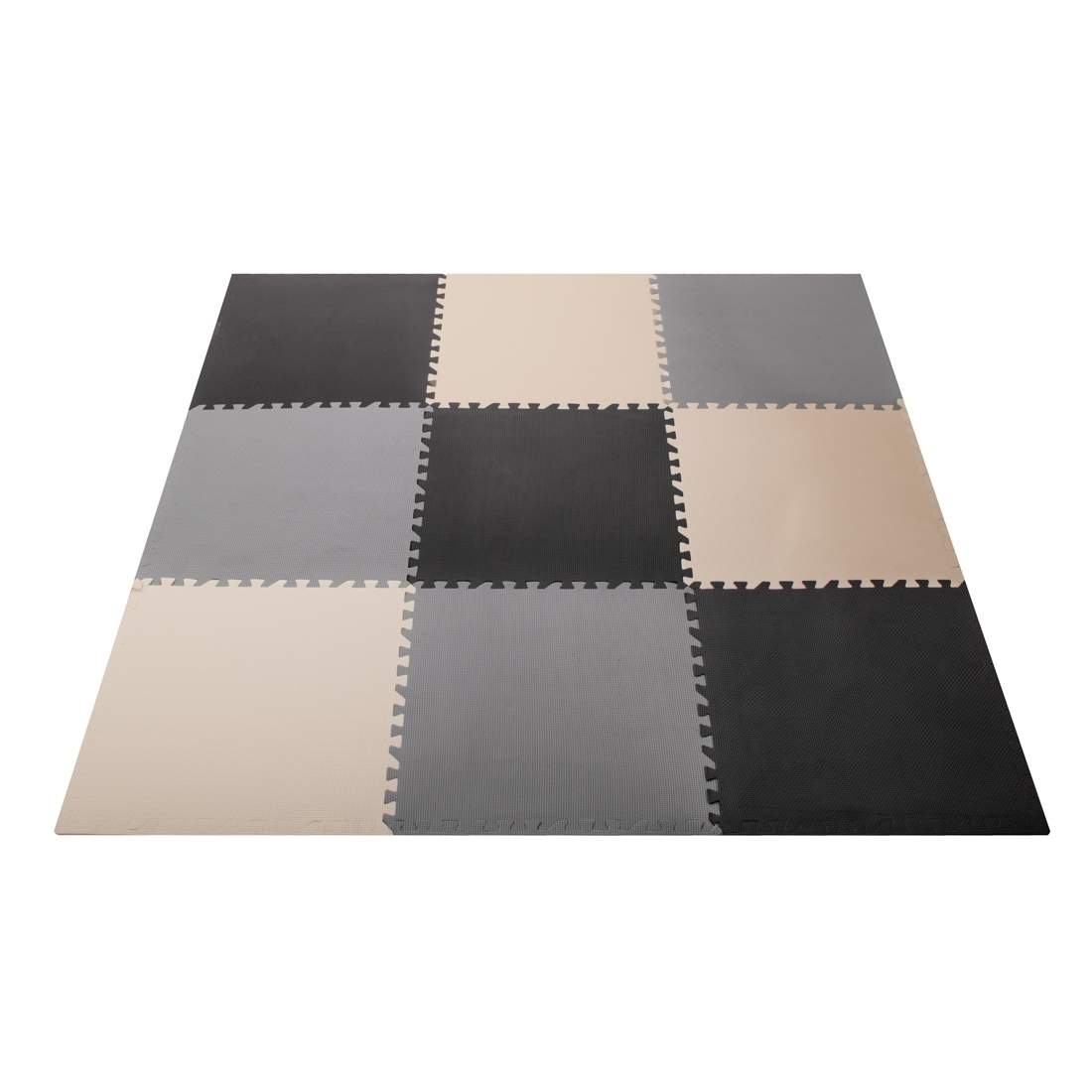 Stor Skumpusselmatta - 9 Bitar Neutrala Färger | Sport & Fritid - Träning - Träningskläder & Accessoarer - Strumpor - Yoga | Pryloteket
