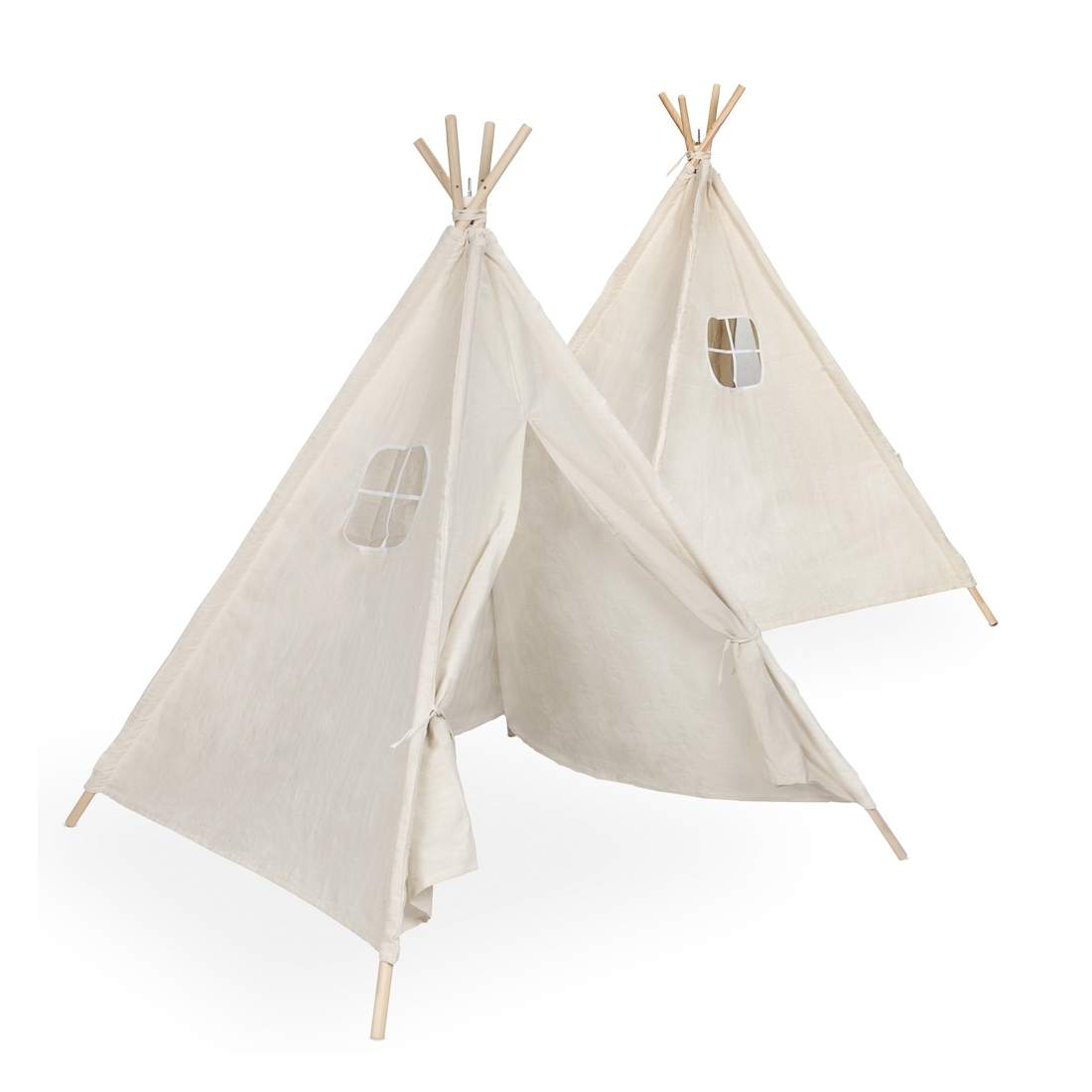 Mysigt linnetält i neutrala färger, 135 cm | Hem & Hobby | Pryloteket