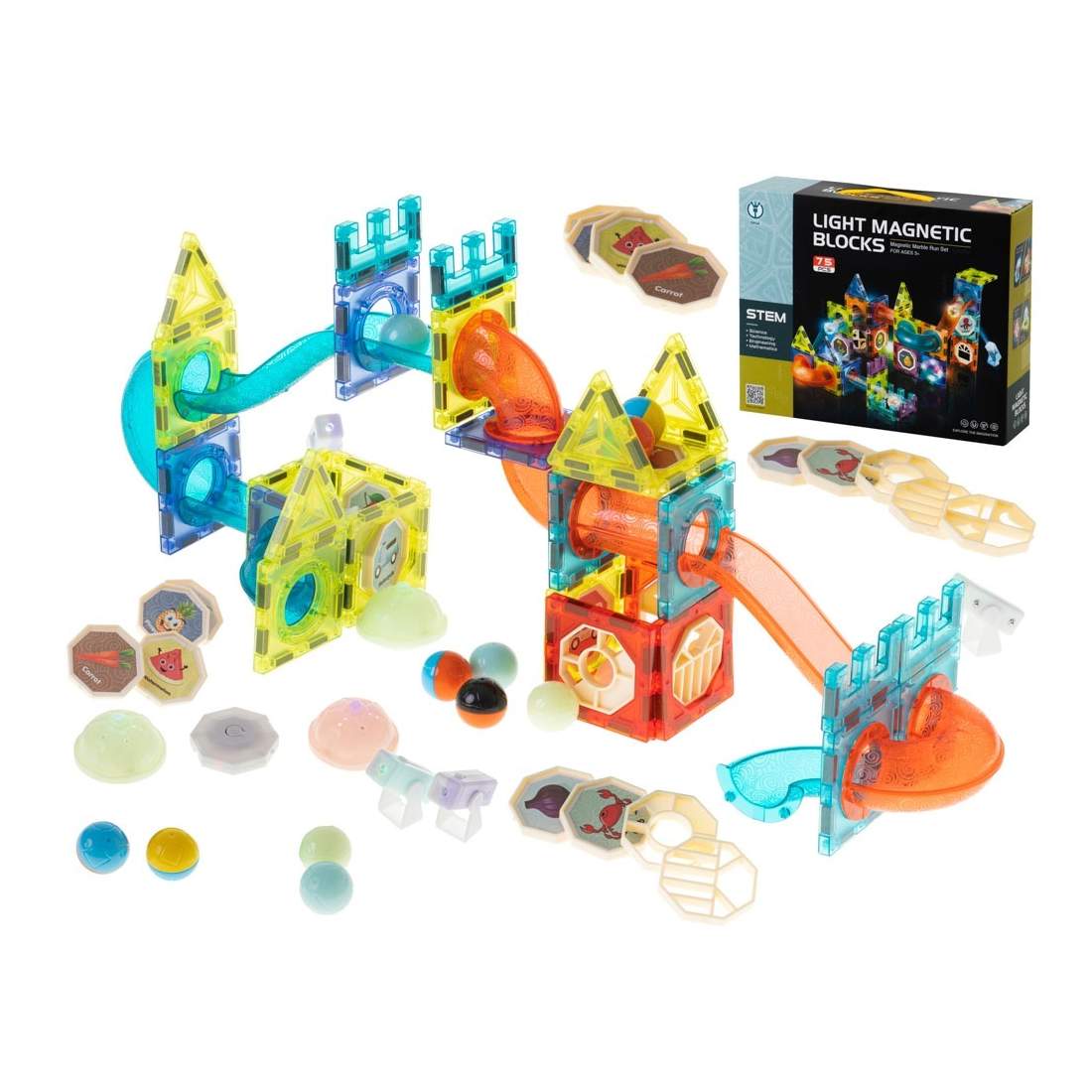 Glödande Magnetblock 75 delar för Barn 3+ | Hem & Hobby - Hem & Hushåll - Kök - Köksredskap - Lock | Pryloteket