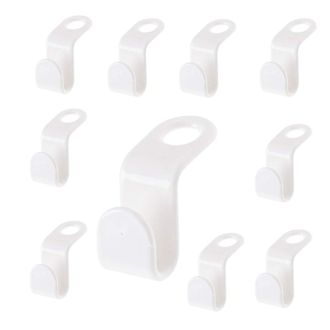 10 vita plastkrokar för garderobsorganisation | Mode & Accessoarer - Accessoarer | Pryloteket