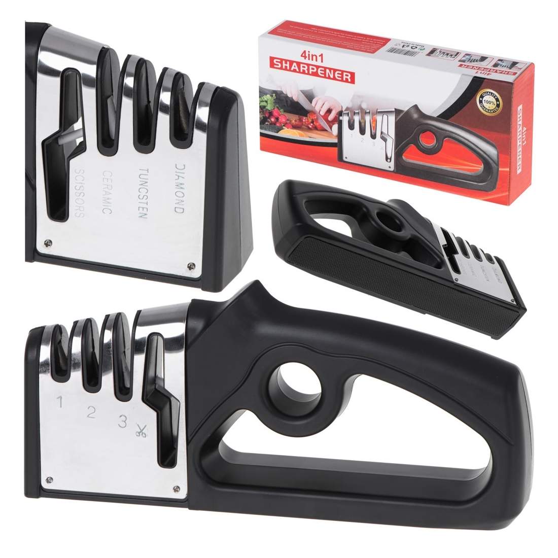 Effektiv Kniv- & Saxvässare med Halkfri Bas | Hem & Hobby - Hem & Hushåll - Kök - Köksredskap | Pryloteket