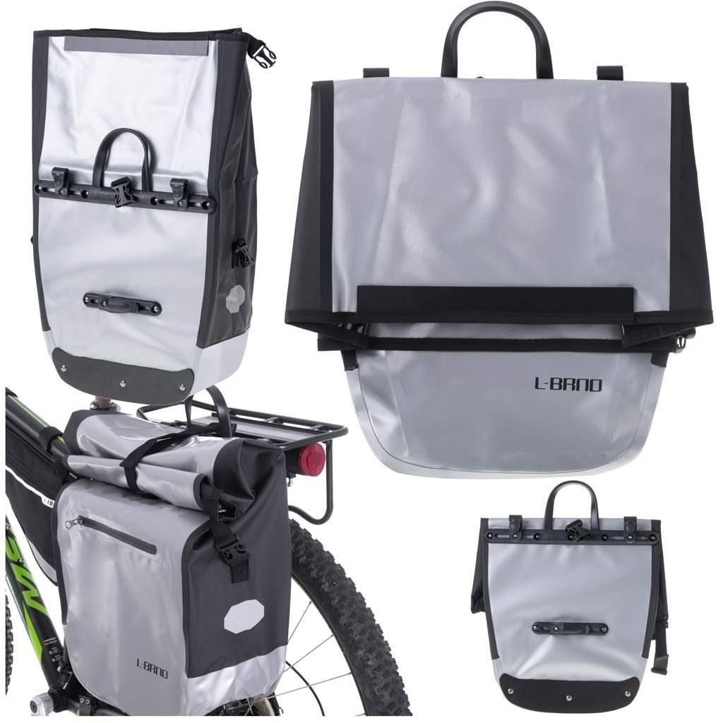Rummelig cykeltaske 23L - Vandtæt polyester
