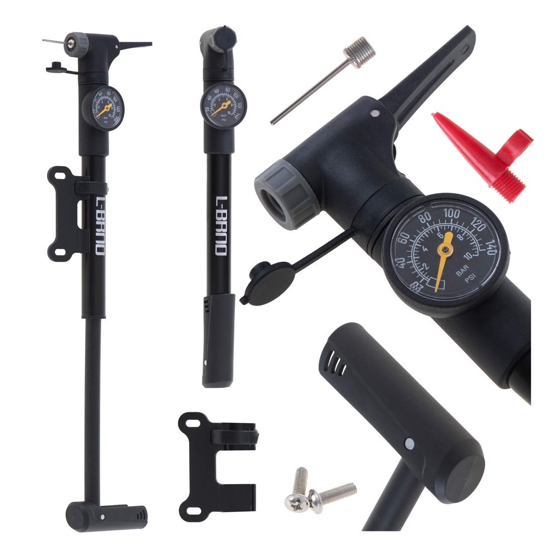 Cykelpump med Manometer och Ergonomiskt Handtag | Hem & Hobby - Hem & Hushåll - Bygg | Pryloteket