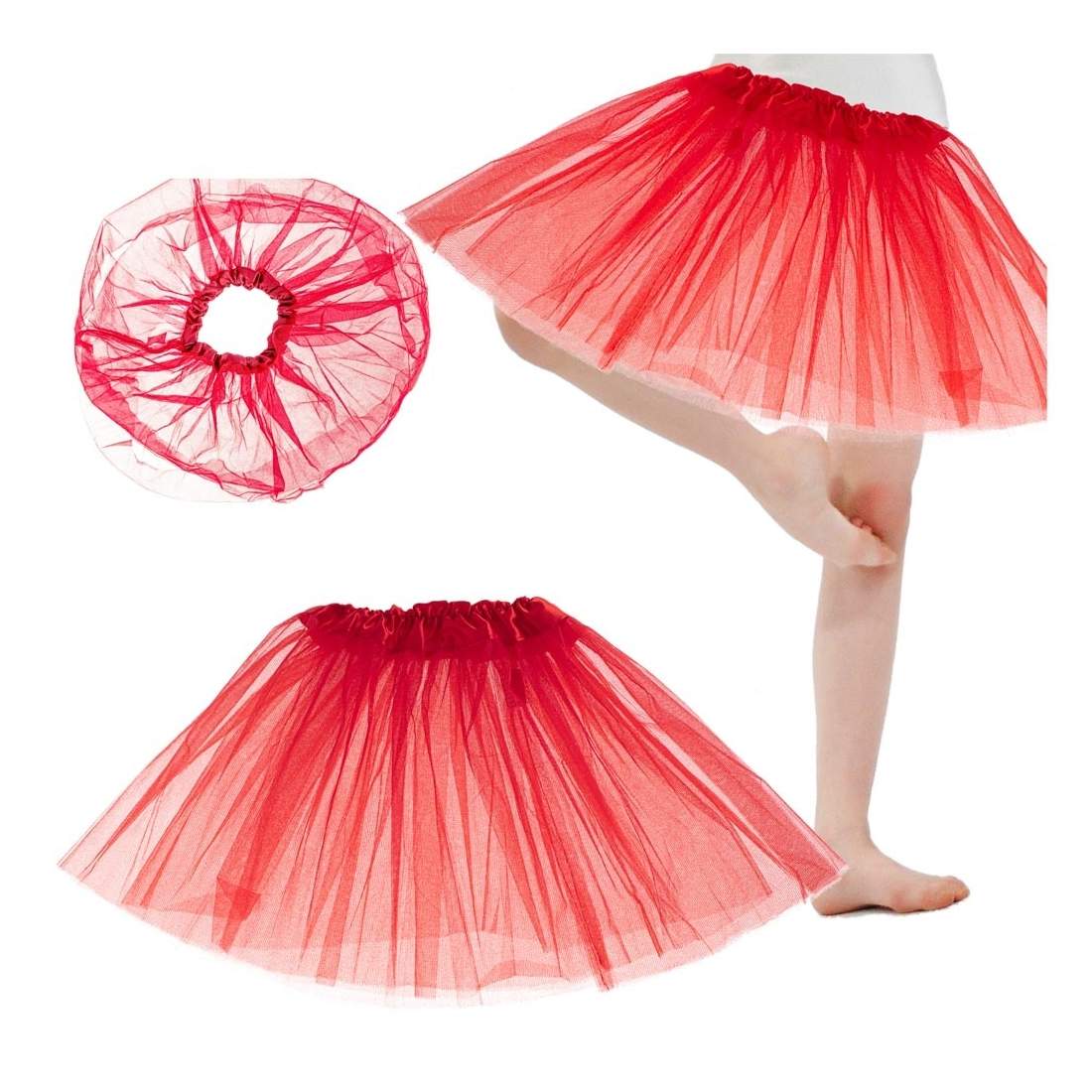 Röd Tyllkjol för Dans och Uppträdanden | Mode & Accessoarer - Accessoarer | Pryloteket