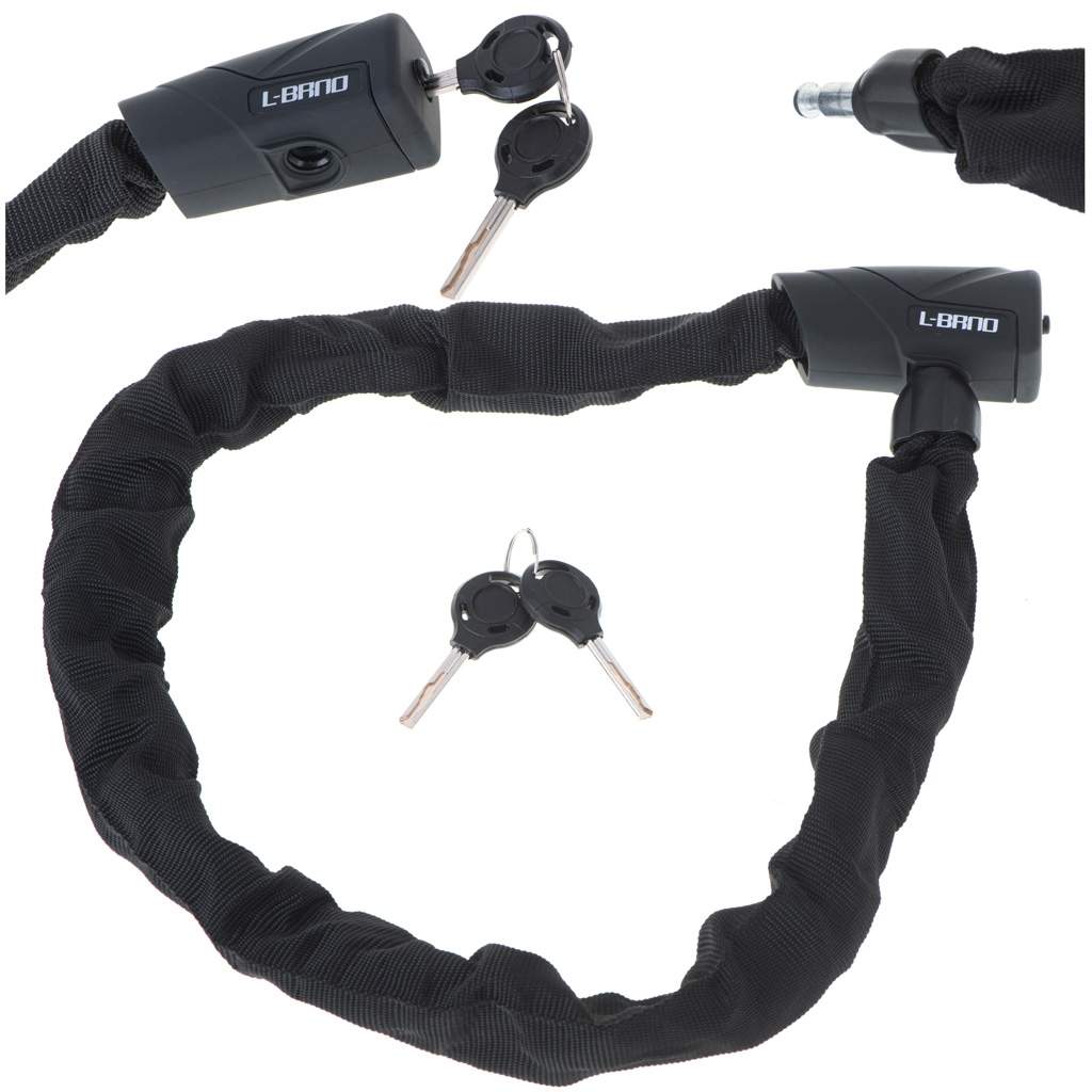 Sikker cykellås 90cm ridsefri med 2 nøgler