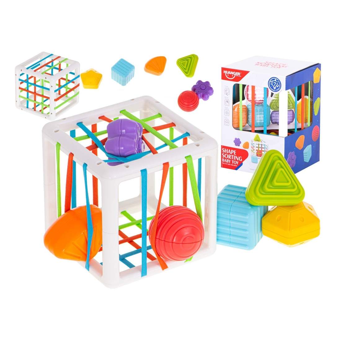 Färgglad kubsorterare med elastiska band | Hem & Hobby - Hem & Hushåll - Kök - Köksredskap - Lock | Pryloteket