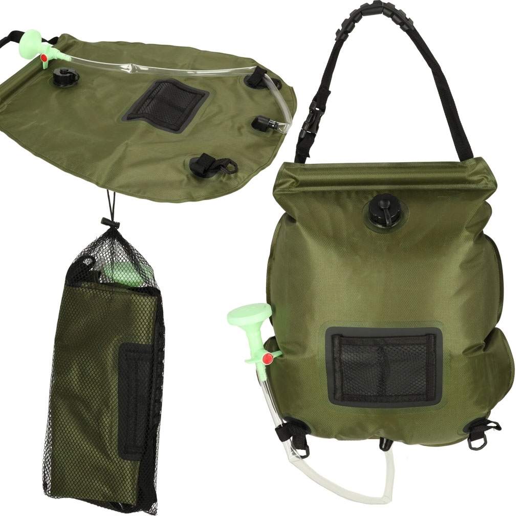 Solopvarmet campingbruser 20L med termometer