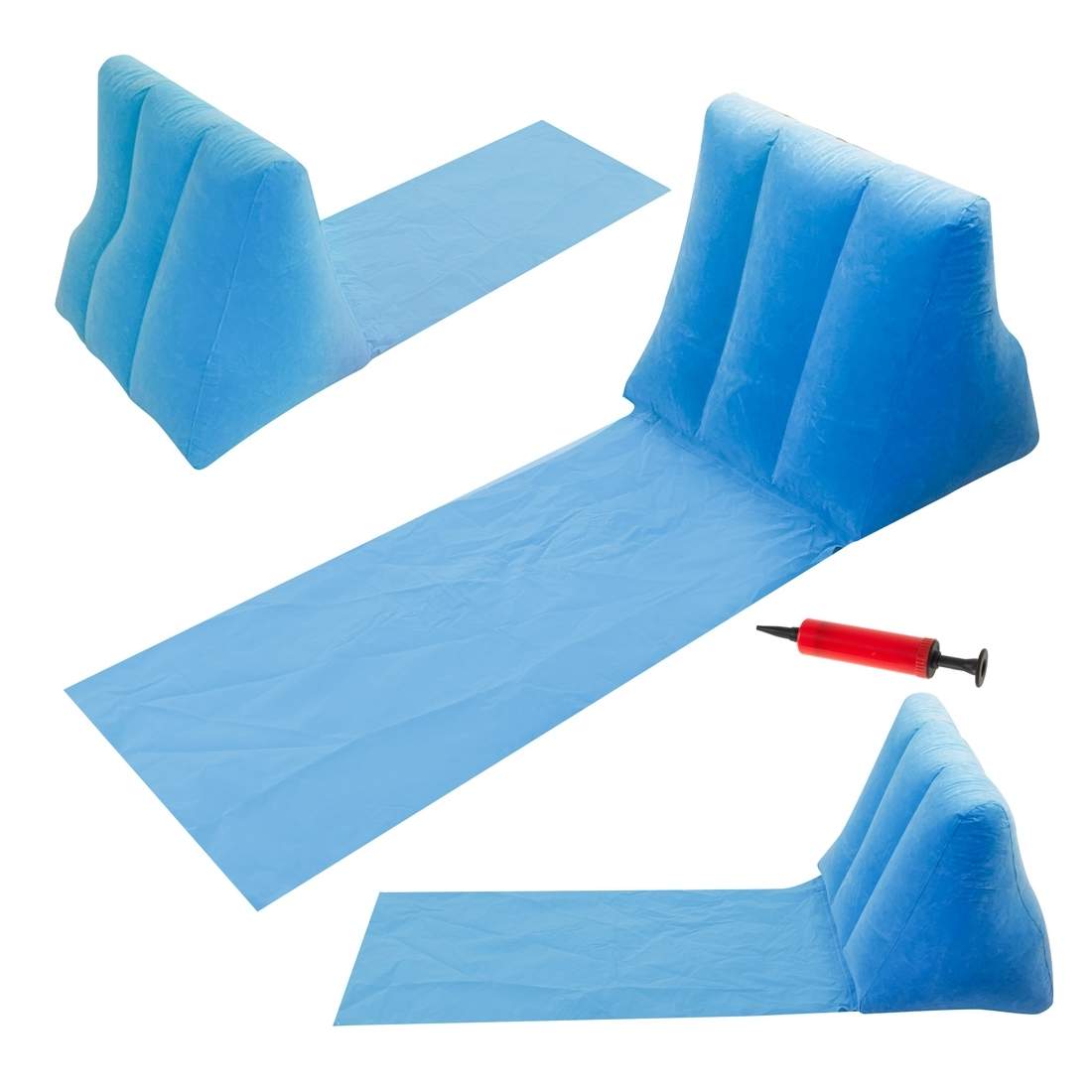 Uppblåsbar Strandmatta med Ryggstöd - Blå | Hem & Hobby | Pryloteket