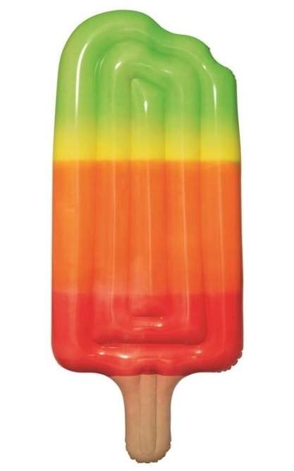 Farverig oppustelig ismadras 185x89 cm