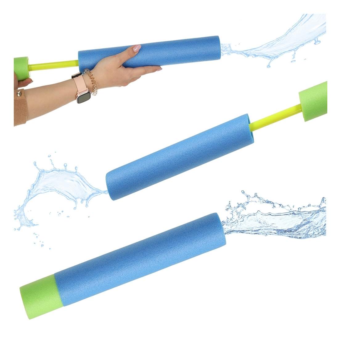 Grön och blå vattenpistol 40,5x5cm utomhuslek