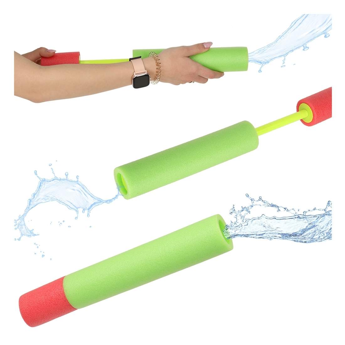 Grön och röd vattenpistol för utomhuslek