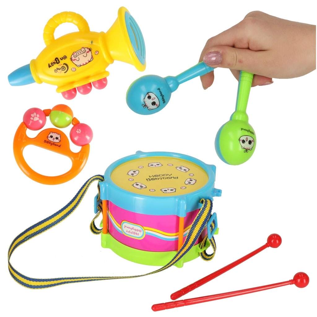 Barnens Musikinstrument Set - Trumma, Trumpet, Tamburin | Elektronik - Kablar & Adaptrar - Adaptrar & Signalomvandlare - Ljud | Pryloteket
