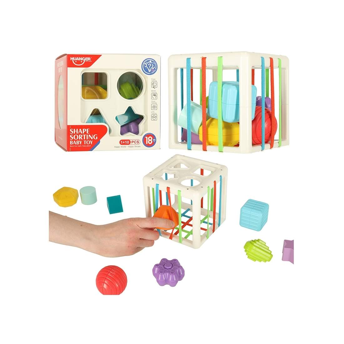 Färgglad Sorterare med Gummiband och Block | Hem & Hobby - Hem & Hushåll - Kök - Köksredskap - Lock | Pryloteket