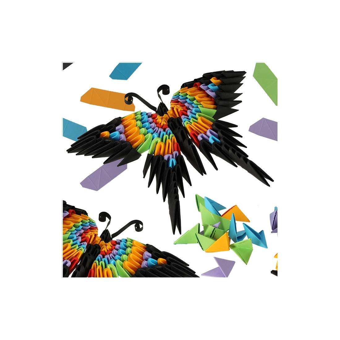 3D Origami Fjäril - 154 delar, limfritt bygge | Hem & Hobby | Pryloteket