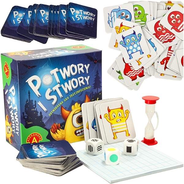 Færdighedsspil med 36 monsterkort til flere spillere