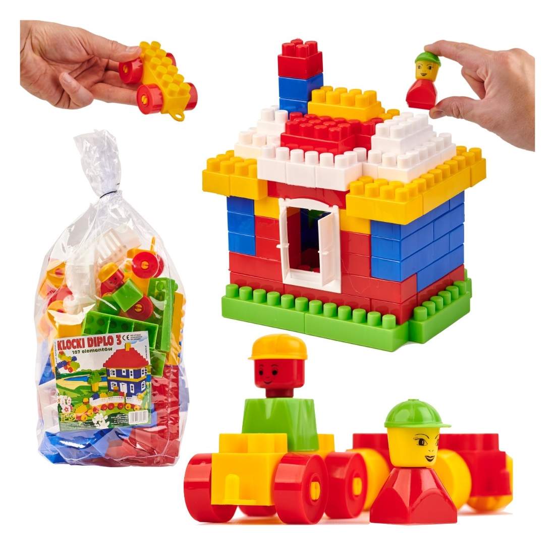 Byggplastblock för barn, 107 delar kreativ lek | Hälsa & Skönhet - Personvård - Vård & Rehabilitering - Hållning | Pryloteket