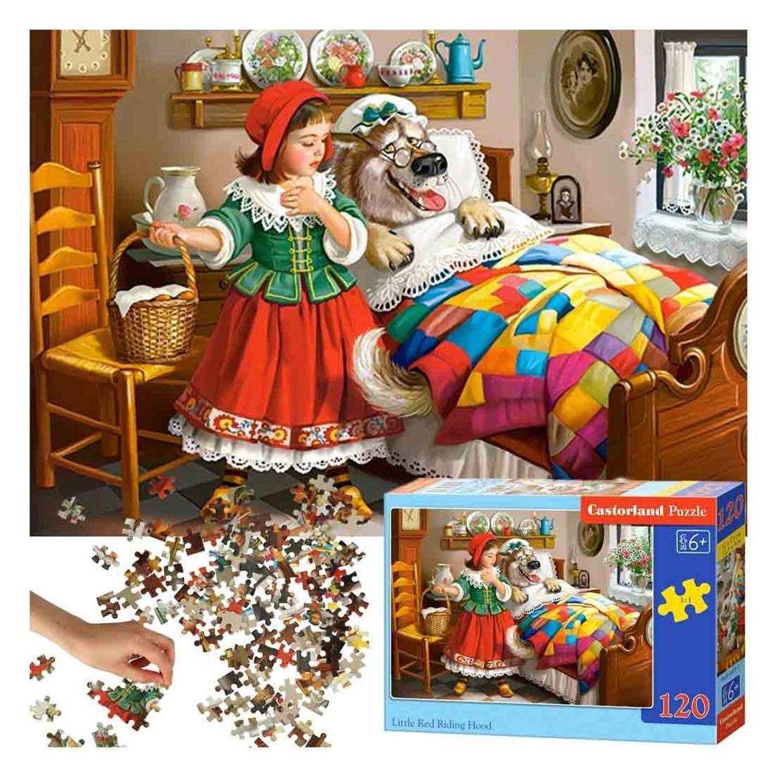 Färgglatt Pussel 120 Bitar - Lilla Rödluvan | Leksaker & Spel - Leksaker - Pussel | Pryloteket