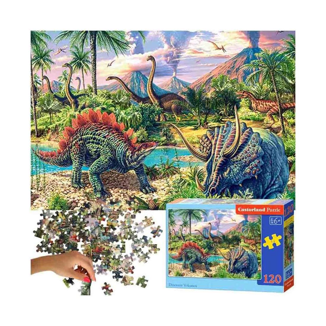 Dinosauriepussel 120 bitar - Vulkanäventyr | Hälsa & Skönhet - Personvård - Vård & Rehabilitering - Hållning | Pryloteket
