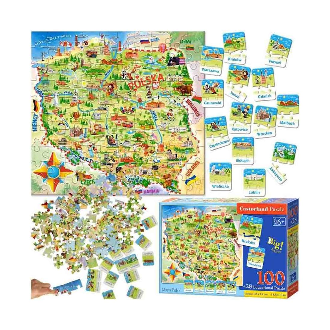 Pedagogiskt Pussel för Barn - Polens Karta | Leksaker & Spel - Leksaker - Pussel | Pryloteket