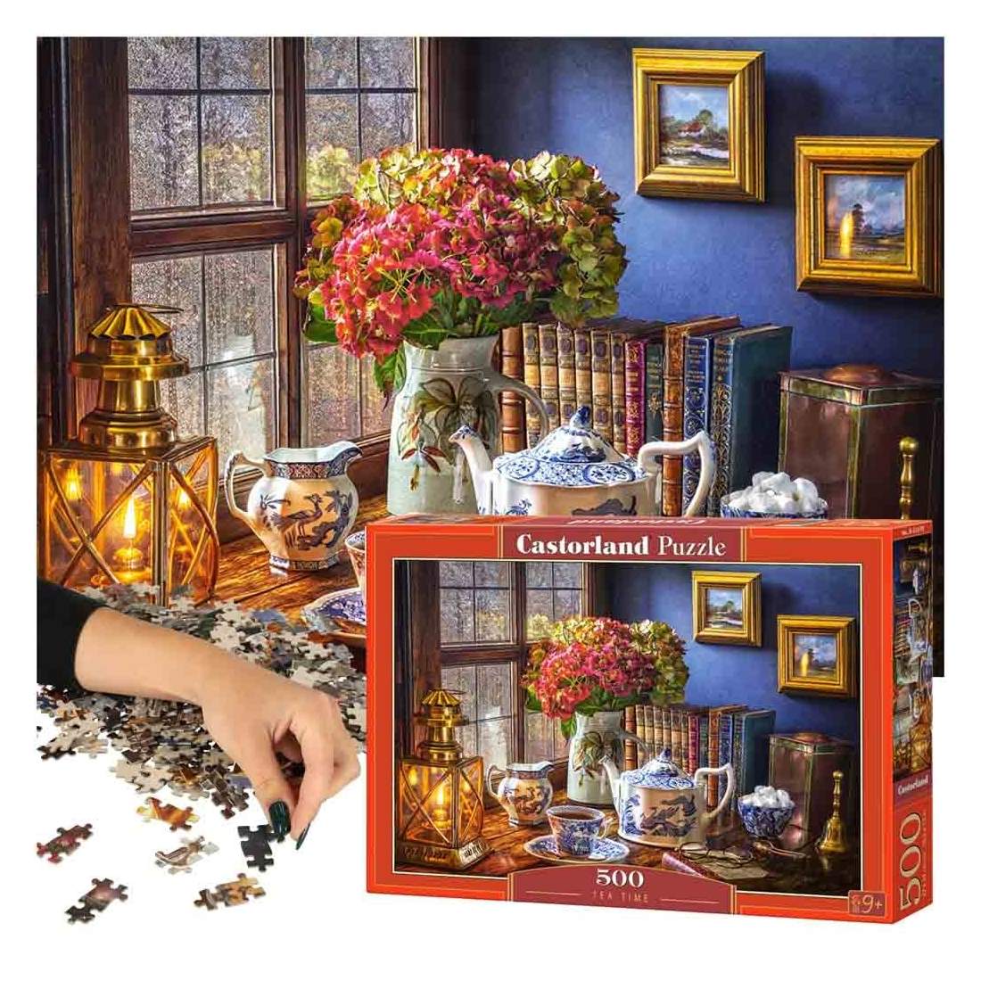 Avkopplande 500-bitars pussel - Dags för te | Hälsa & Skönhet - Personvård - Vård & Rehabilitering - Hållning | Pryloteket