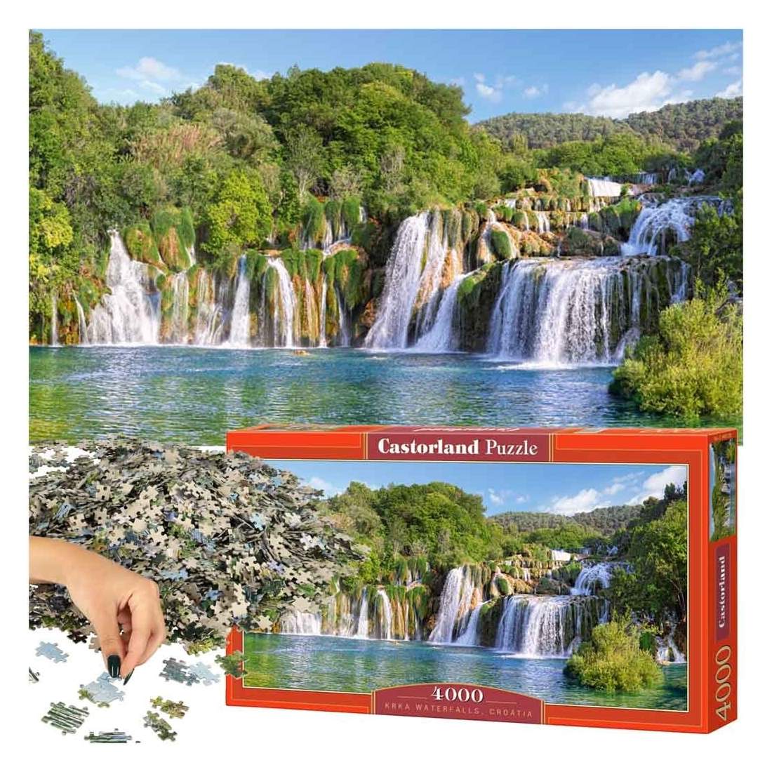Pussel 4000 bitar - Kroatiens Krka Vattenfall | Leksaker & Spel - Leksaker - Pussel | Pryloteket