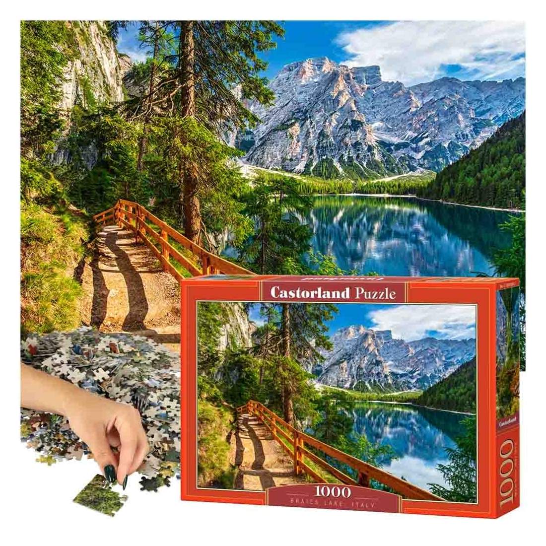 Pussel 1000 bitar - Italienska Braies Lake | Hälsa & Skönhet - Personvård - Vård & Rehabilitering - Hållning | Pryloteket