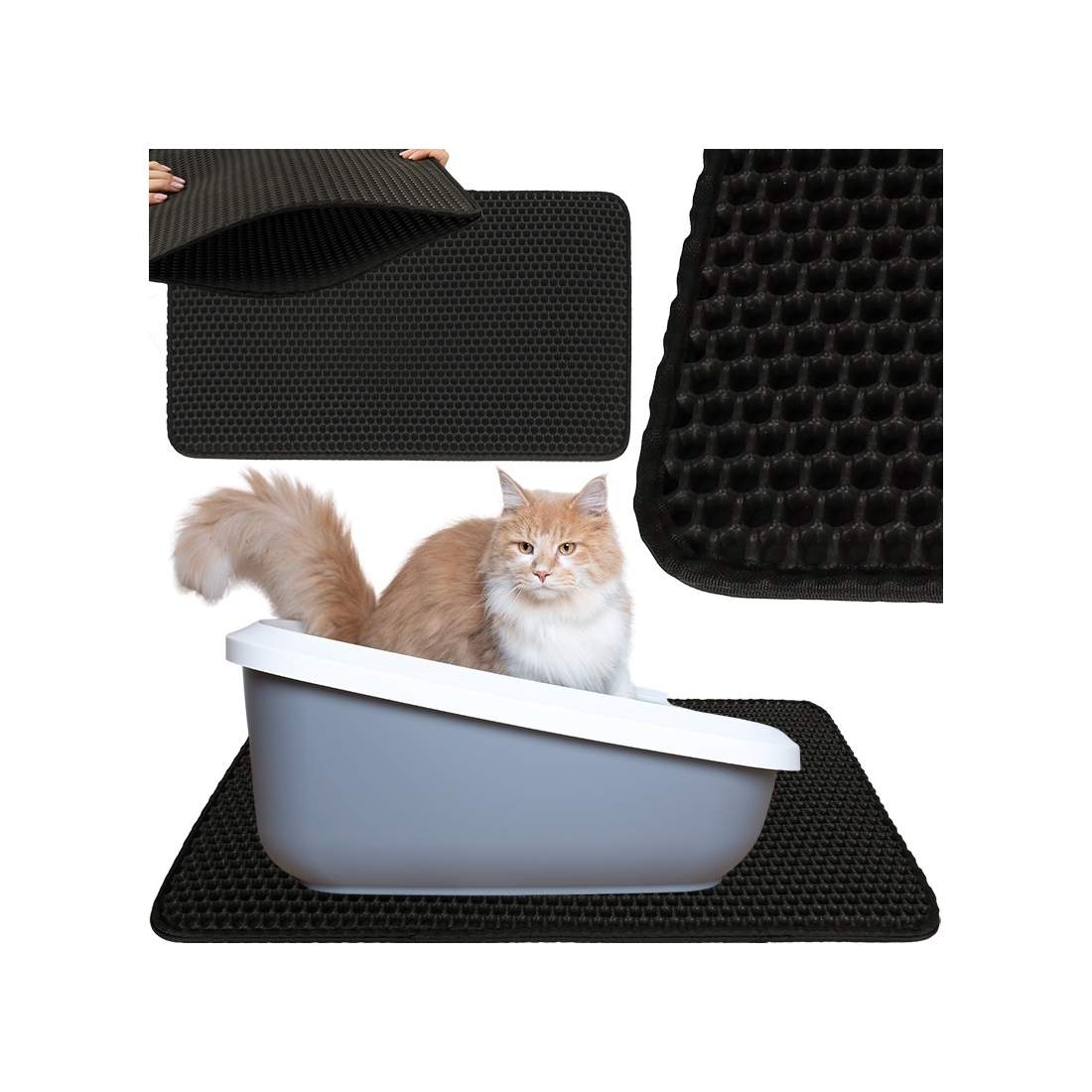 Vattentät tvålagers kattsandsmatta 60x40 cm | Hälsa & Skönhet - Personvård - Hygien | Pryloteket