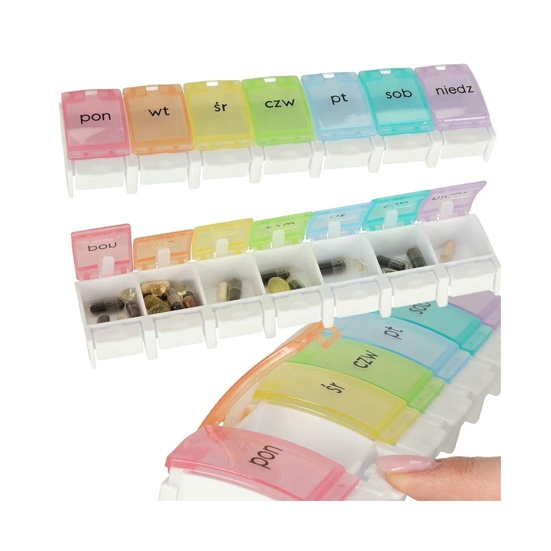 Veckovis Medicinlåda med 7 Färgade Fack | Hem & Hobby | Pryloteket