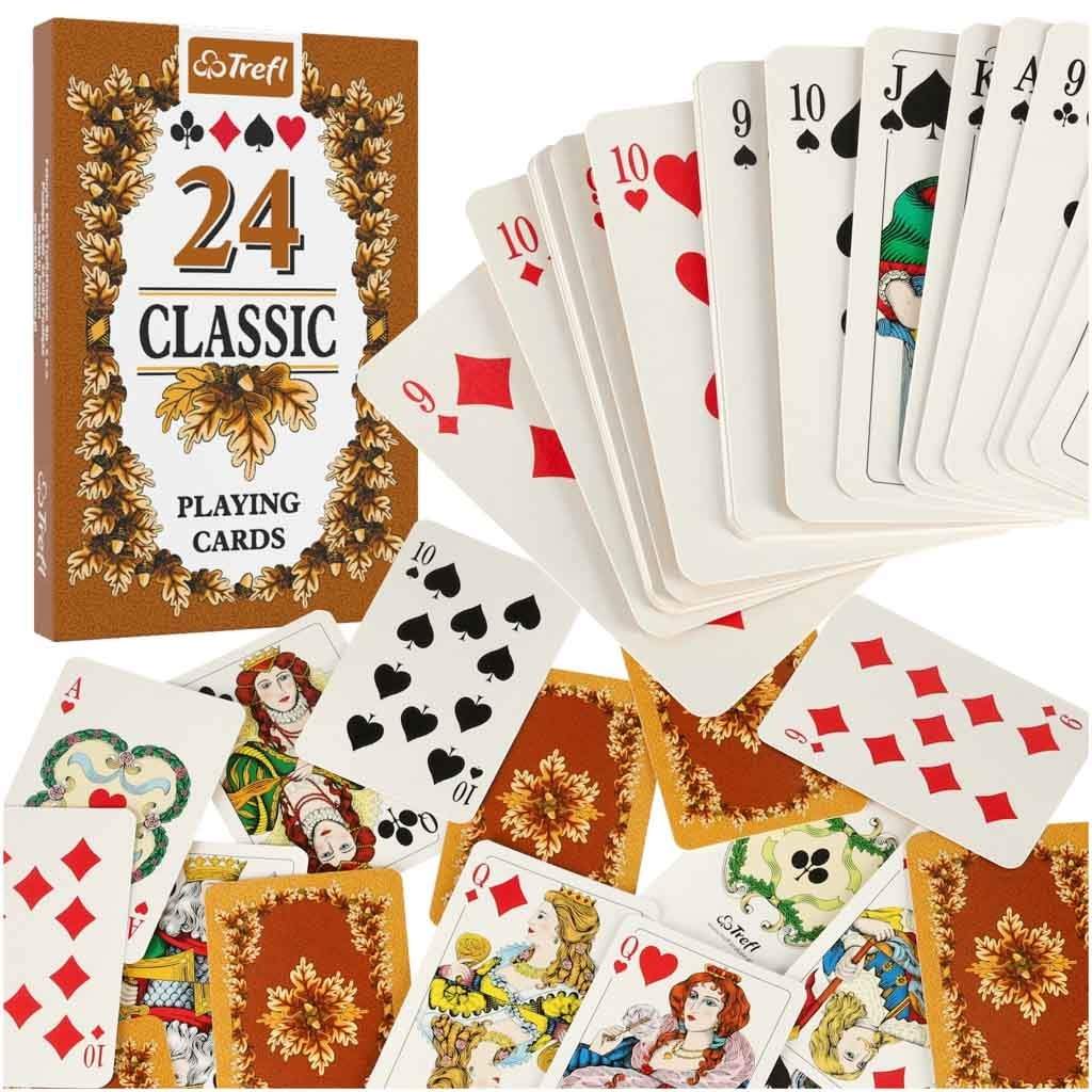 Klassiske polske spillekort 24 stk, 9 til es