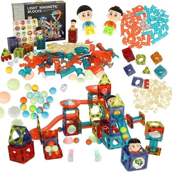 Magnetisk blok 202 dele med glødende element 3+ år