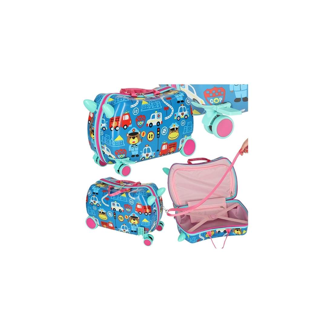 Färgglad Barnväska med Hjul och Sittplats | Hem & Hobby | Pryloteket