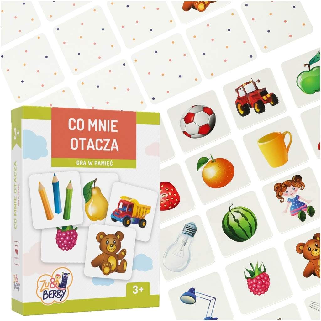 Farverigt huskespil til børn, 48 kort