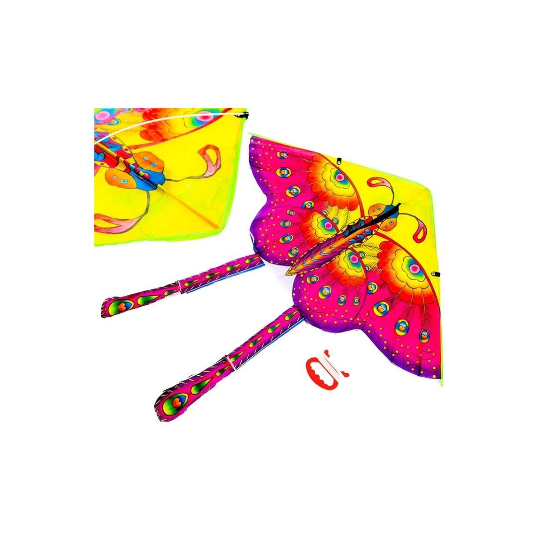 Färgglad fjärilsdrake med rep och handtag | Hem & Hobby - Hem & Hushåll - Bygg | Pryloteket