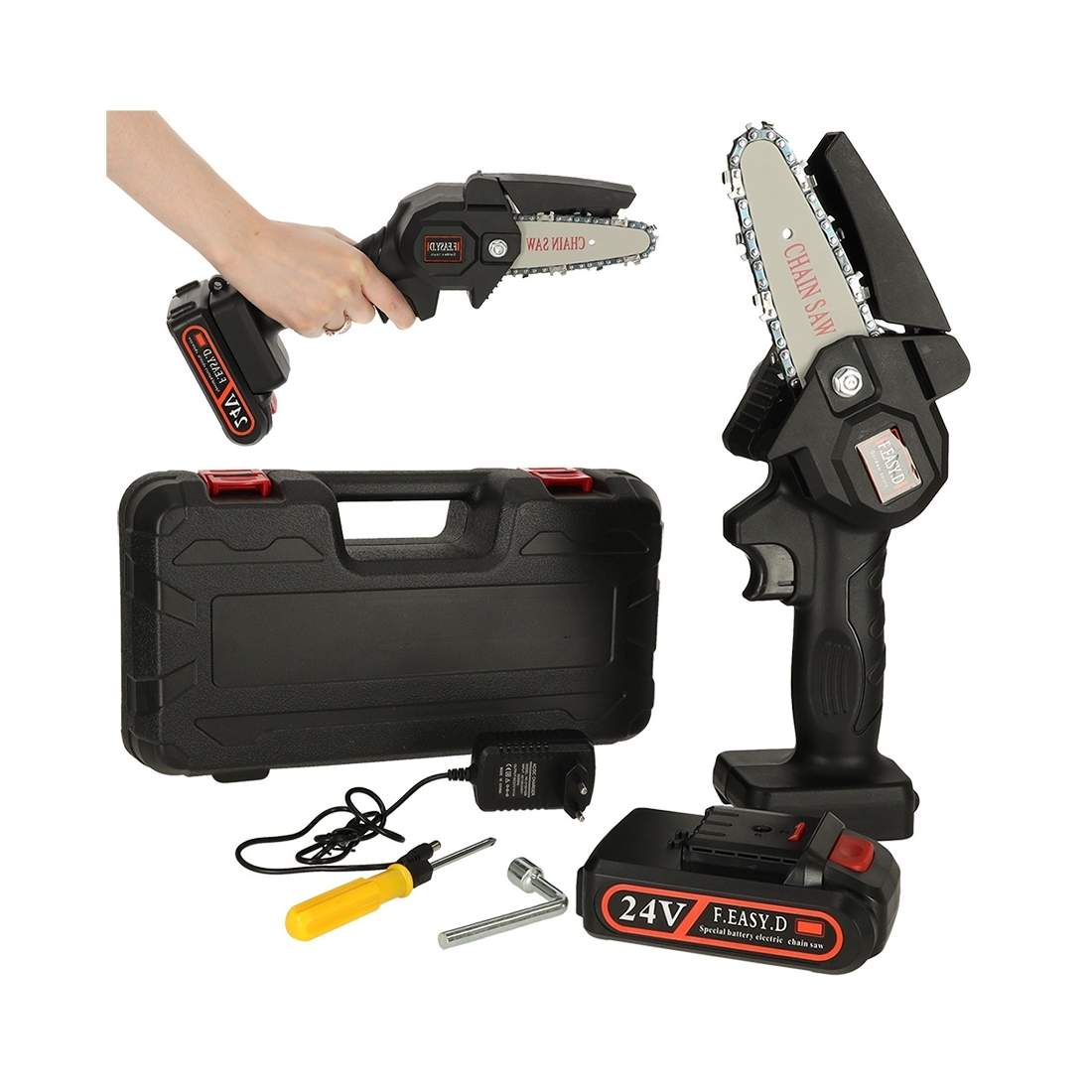 Batteridriven motorsåg 33 cm med halkfritt grepp | Elektronik - Tillbehör Mobil & Surfplatta - Mobiltillbehör - Mobilkablar - Tillbehör | Pryloteket