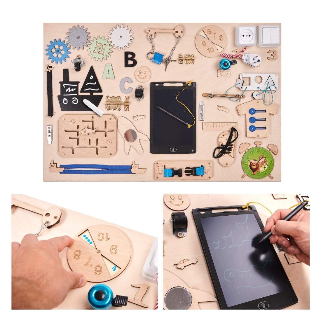 Pedagogisk Trätavla för Barn 75x50cm | Hem & Hobby | Pryloteket