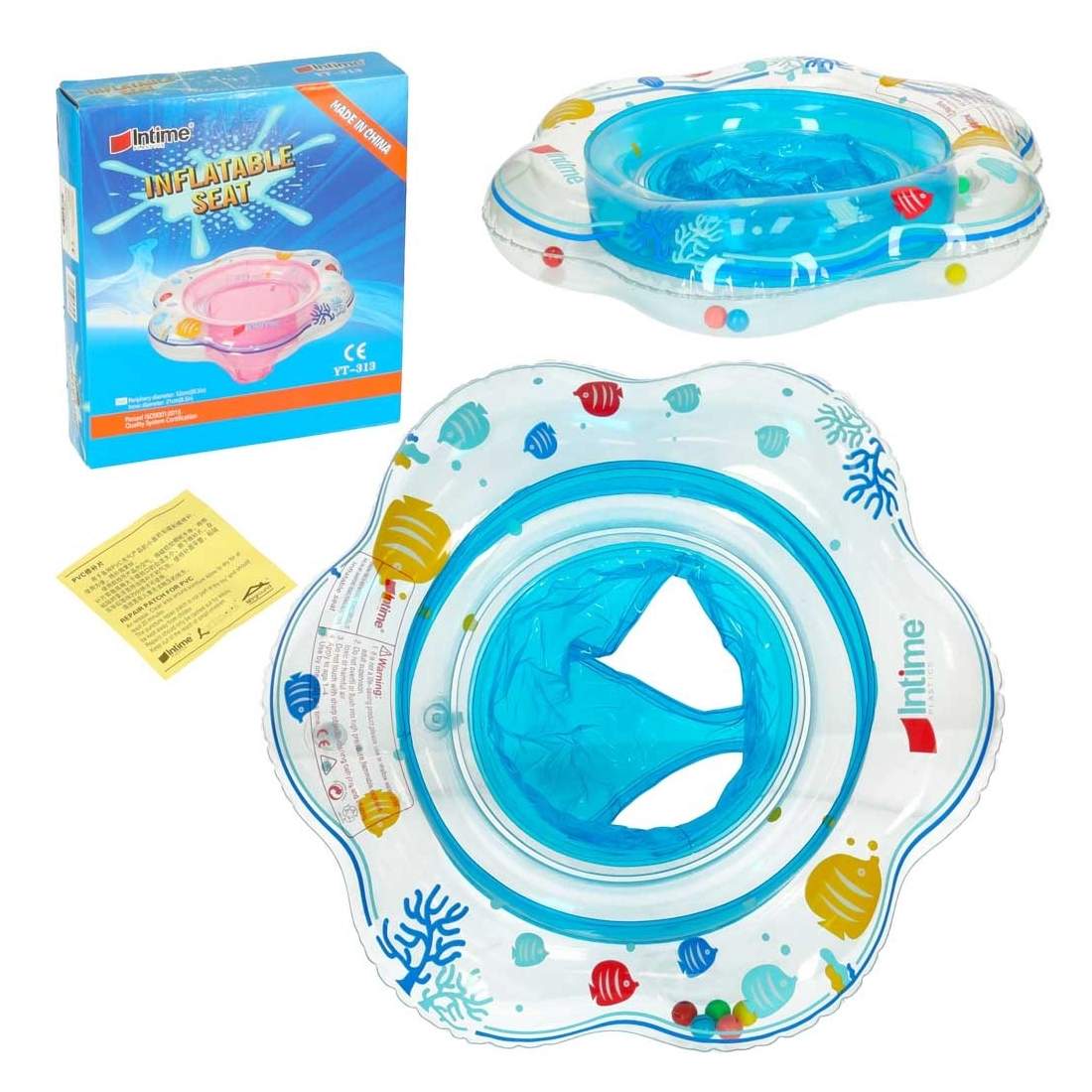 Färgglatt barnhjul med säkerhetsstol, 47 cm | Leksaker & Spel - Leksaker - Bad- & Vattenlek - Uppblåsbart | Pryloteket