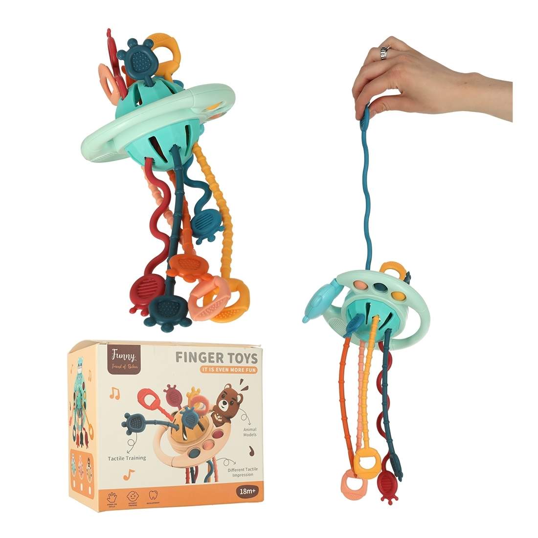 Babybitring Silikon Snören & Knappar Björn | Hem & Hobby | Pryloteket