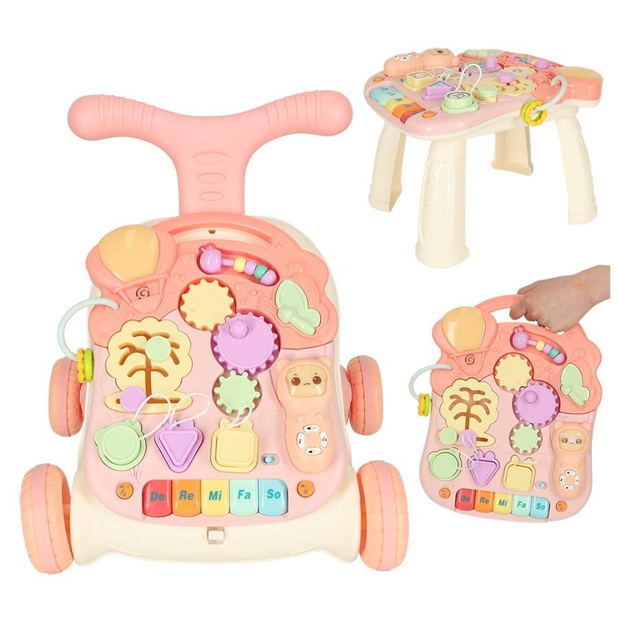 Interaktiv 2-i-1 babystol & legebord til børn