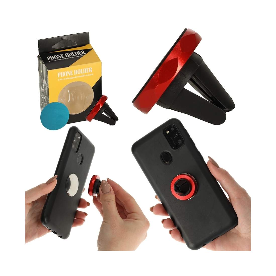 Magnetisk bilhållare för luftventil, enhandsmanövrering | Elektronik - Tillbehör Mobil & Surfplatta - Mobiltillbehör - Mobilkablar - Tillbehör | Pryloteket