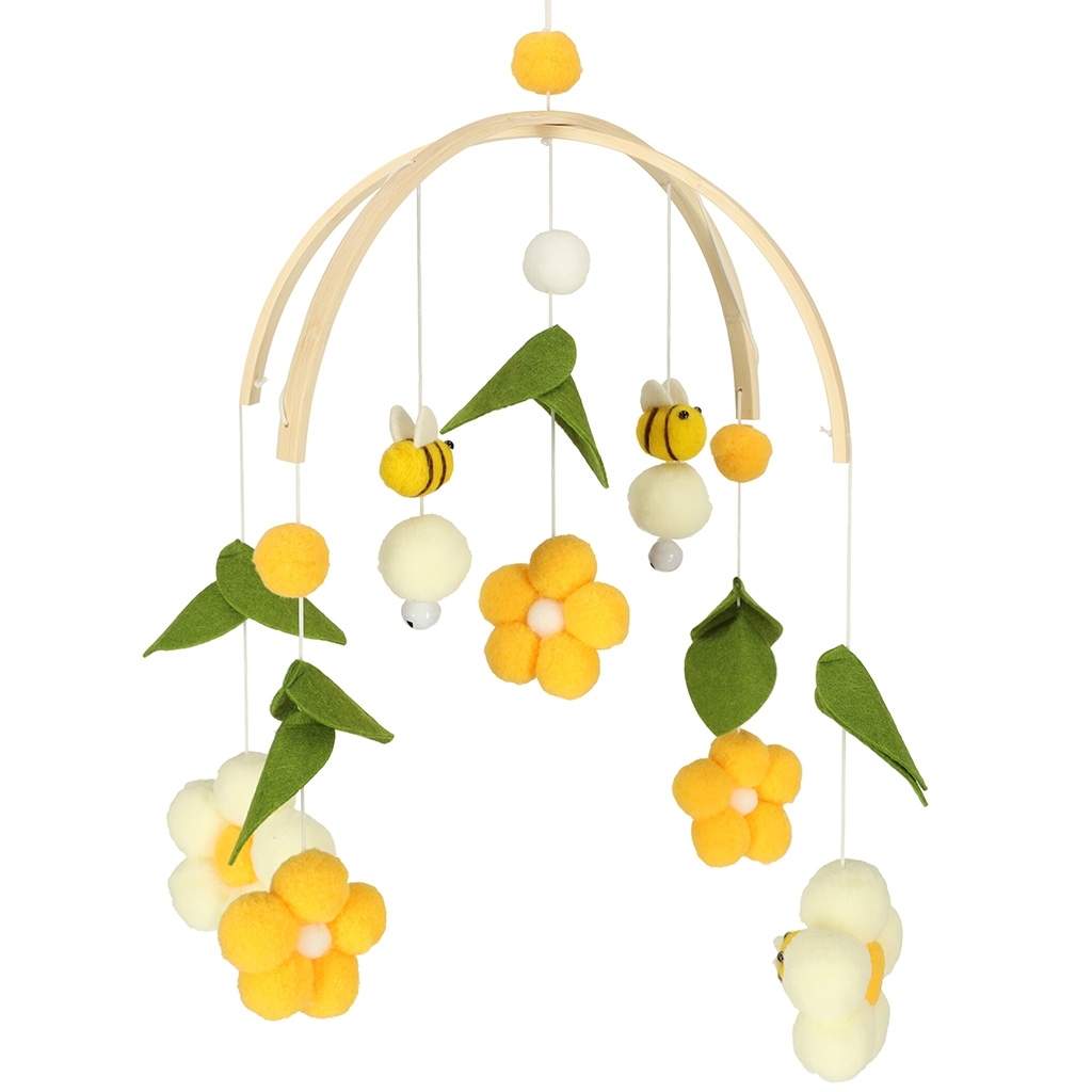 Blomsterkrybbekarrusel til visuel udvikling